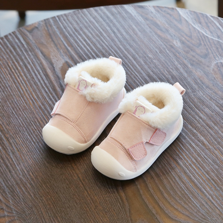 SUNSKY - Botas de invierno para niños pequeños Botas cálidas de felpa para  la nieve para bebés Botas de fondo suave para exteriores, tamaño de zapatos:  21 (rosa)
