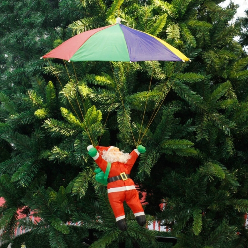 2 PCS Christmas Santa Claus Parachute Charm