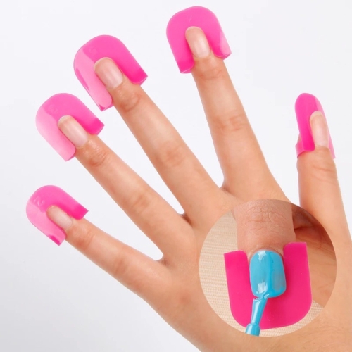 1 set di gel per unghie per manicure, modello di clip per unghie, colla per bordi, strumento per prevenire il traboccamento, accessori per unghie