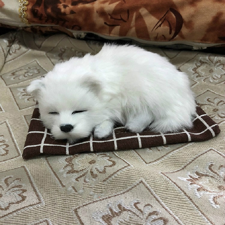 

Simulation Will Call the Sleeping Dog Ornaments Toy Creative Doll Children Gift(Samoyed)