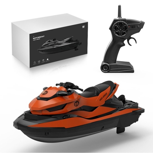 2.4G Mini RC Jet Ski Radio Remote Control Boat Black Orange Speedboat Water Toy