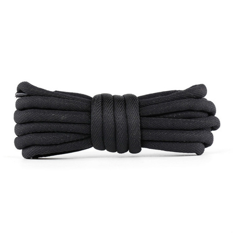 

5 Pairs Bold Round Sneakers Casual Shoes Rope, Length:140cm(Black)