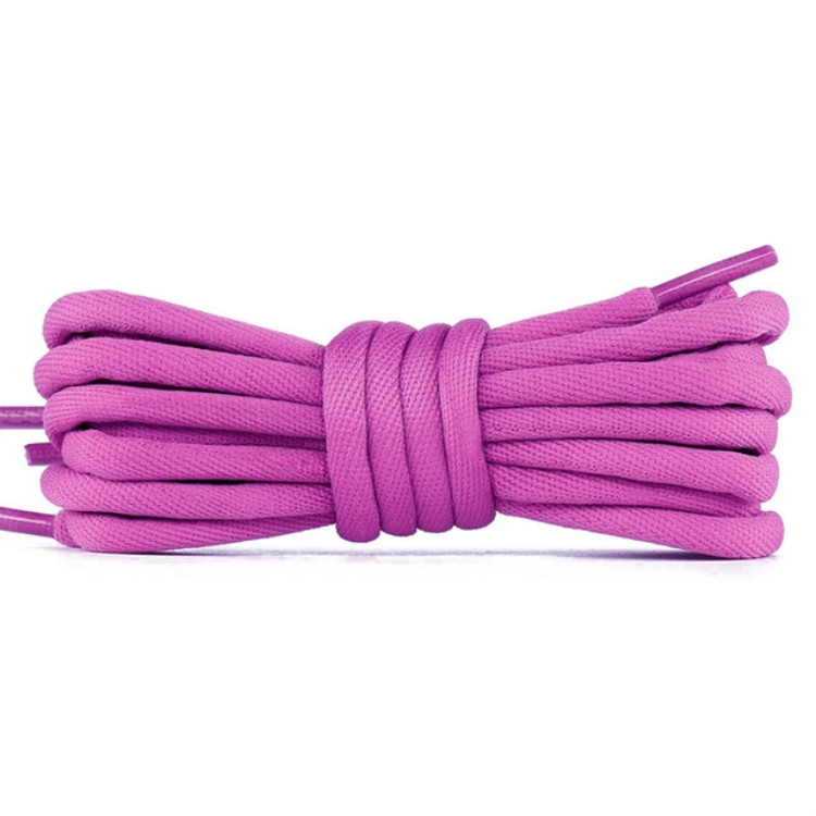 

5 Pairs Bold Round Sneakers Casual Shoes Rope, Length:140cm(Pink Purple)
