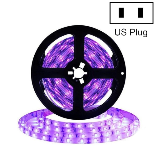 

3528 SMD UV Purple Light Strip Epoxy LED Lamp Decorative Light Strip, Style:Bare Board 5m(US Plug)