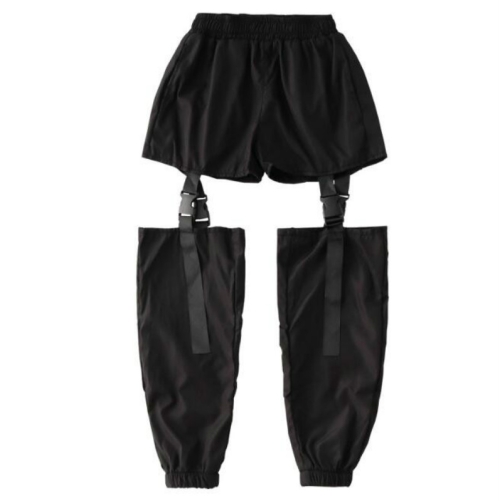 TAIKMD Kids Girls Sweatpants Cargo Jogger Pants Active Sporty Joggers Track  Pants Punk Street Dance Trousers 12 Years Black