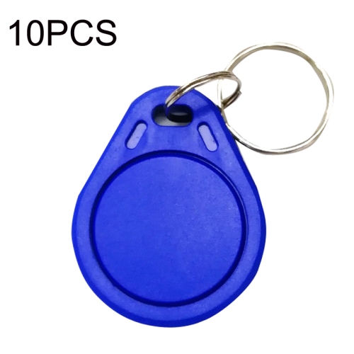 10PCS IC Access Control Card Entree Control M1 Compatibel Fudan Rfid 13.56Mhz Keyfob Sleutelhanger Tag Sleutelhanger(Blue)