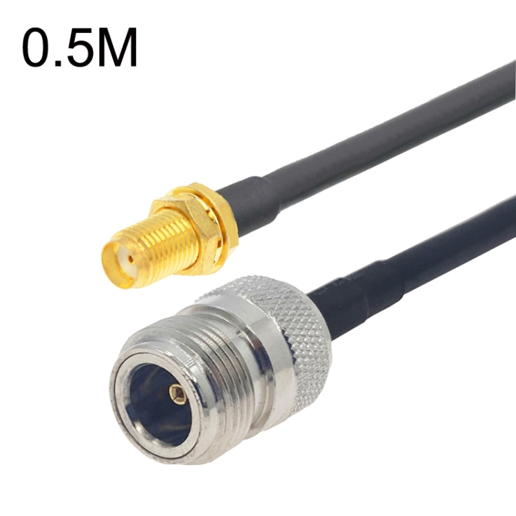 

SMA Female to N Female RG58 Coaxial Adapter Cable, Cable Length:0.5m