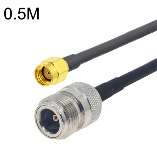 

RP-SMA Male to N Female RG58 Coaxial Adapter Cable, Cable Length:0.5m