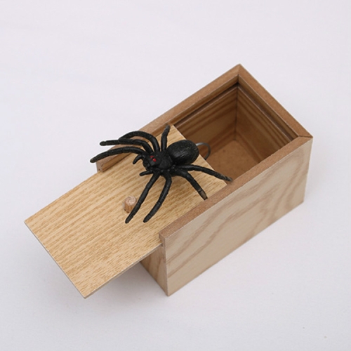 3 PCS April Fools Day Gift Boîte d'araignée parodie de jouet de farce en  bois (