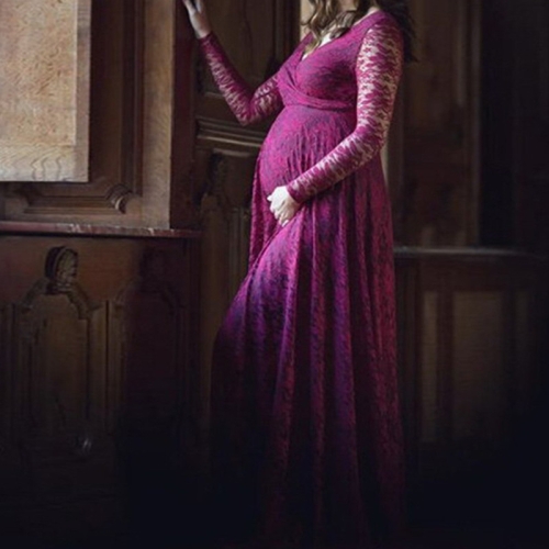 purple maternity dress plus size