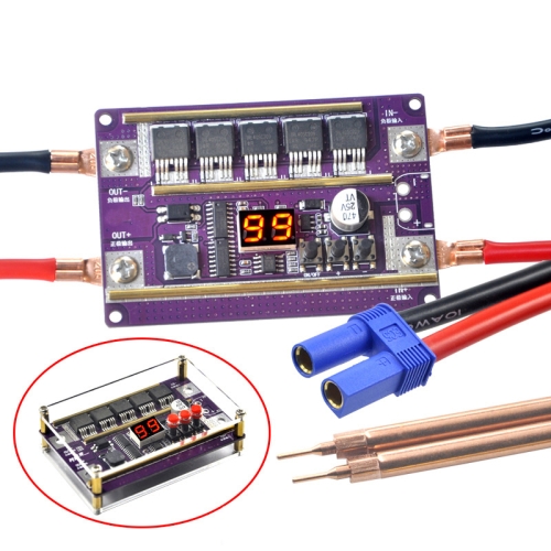 

Start Treasure Version 12V Digital Display DIY Battery Spot Welding Machine Pen Control, Style:6 Square Pen With Case