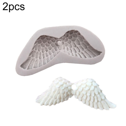 

2 PCS Angel Wings 3D Silicone Mold Fondant Cakes Decorate Tools(White)