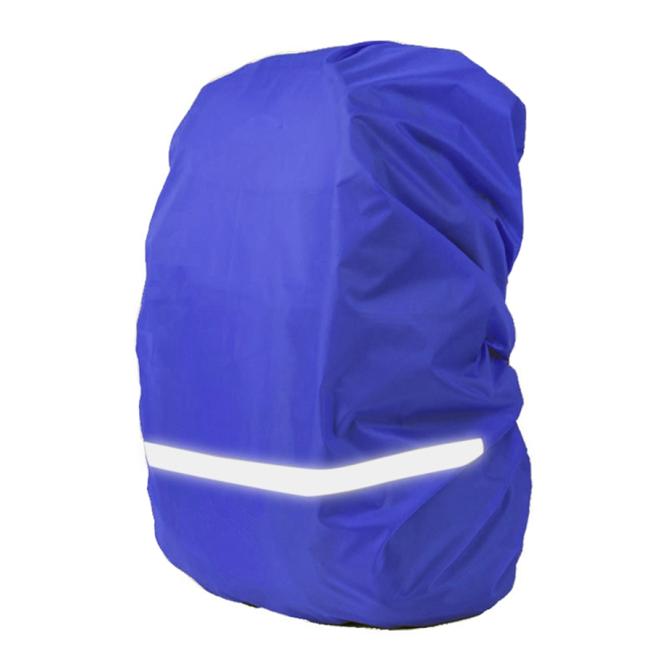 

Reflective Light Waterproof Dustproof Backpack Rain Cover Portable Ultralight Shoulder Bag Protect Cover, Size:L(Blue)