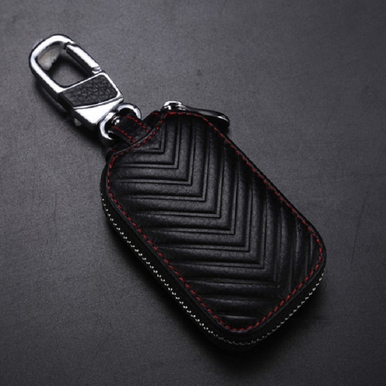 

Multifunctional Hook Up Leather Car Key Bag(Black)