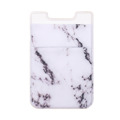 

Marble Pattern Road Stretch Phone Back Plastic Card Holder Sticky Phone Clip(White)