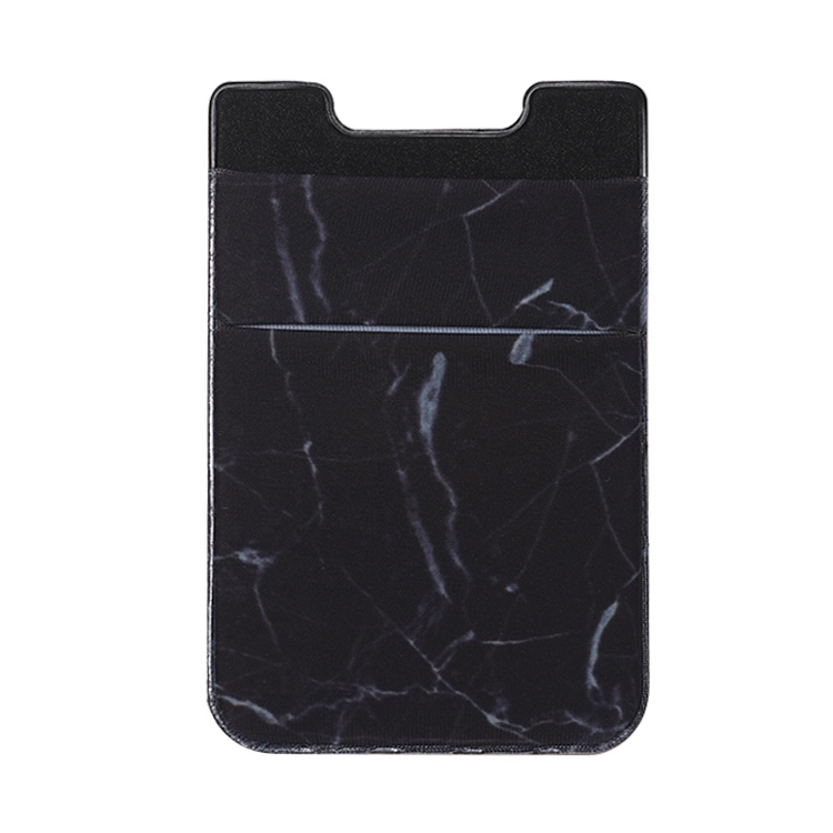 

Marble Pattern Road Stretch Phone Back Plastic Card Holder Sticky Phone Clip(Black)