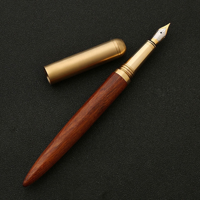 Luxury Wood Fountain Pen School Office Writing Ink Pen Stationery