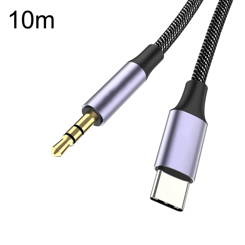 

10m Gold Plated Type-C/USB-C Jack To 3.5mm Male Stereo Audio Cable