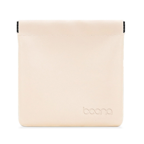 

2 PCS Baona Earphone Data Cable Storage Bag Mini Portable U Disk Earphone Bag, Size:Large(Light Apricot)