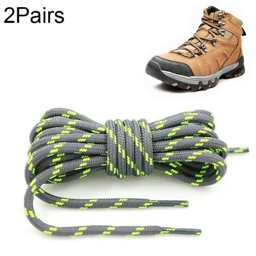 2 Pairs Outdoor Black Round Shoelaces Boots Hiking Shoes Laces Shoestrings C 