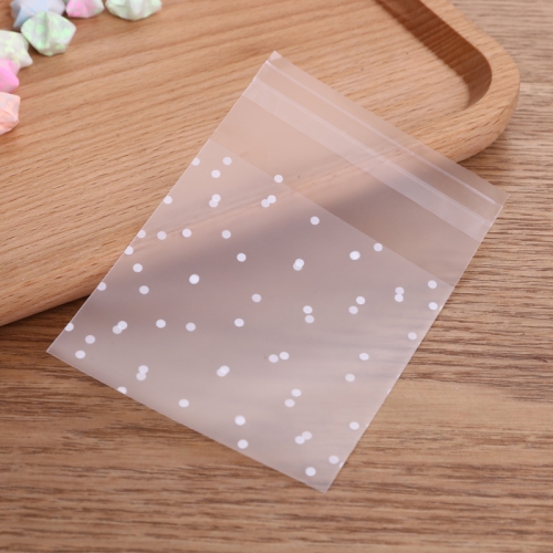 100 bolsas de plástico transparente celofán con lunares, bolsa de para galletas de caramelo