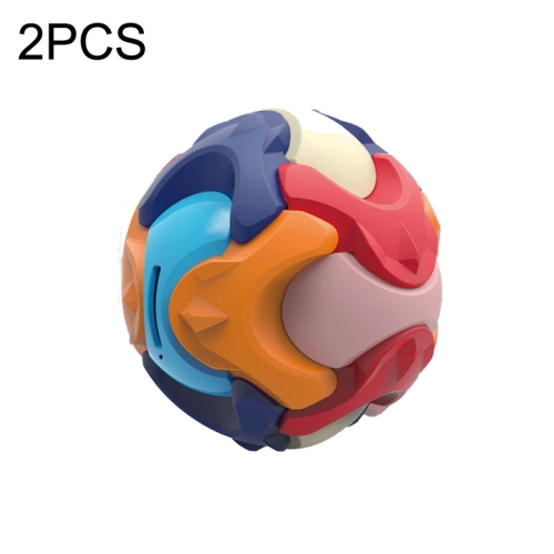 

2PCS Children Puzzle Early Education Toys Ball Assembled Piggy Bank, Size:Medium (Round)