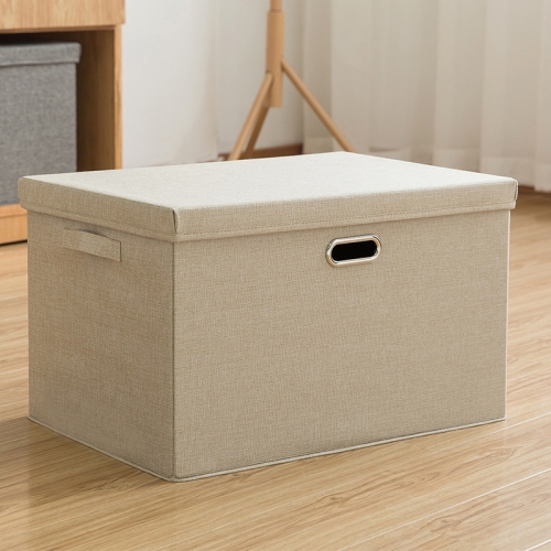 Aufbewahrungsbox für Haushaltskleidung Stoff Faltbare Aufbewahrungsbox für  Schmutz Spielzeug Aufbewahrungsbox für Spielzeug, Größe: XXL 58x40x35cm  (Khaki)