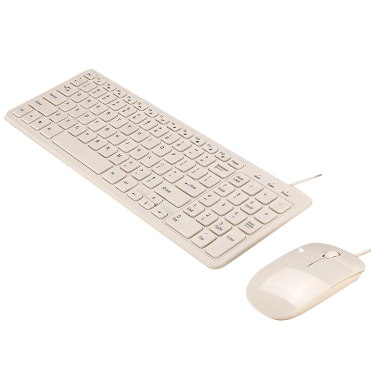 

MLD-568 Office Gaming Wire Mouse Keyboard Set, Cable Length: 1.25m(White)