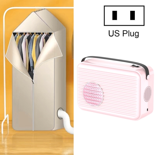

220V Household Multifunctional Portable Small Clothes Dryer, US Plug(Pink)