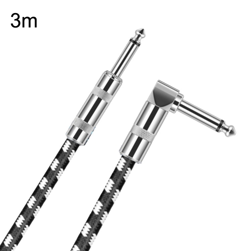 

3m 1 Straight Head +1 Elbow Head 6.35mm Guitar Cable Oxygen-Free Copper Core TS Large Two-core Cable