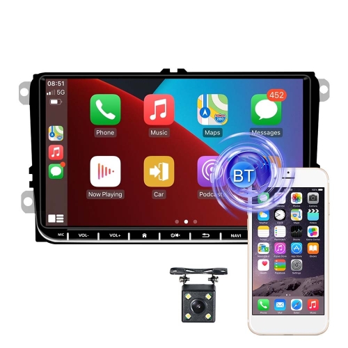 

A3041 For Volkswagen 2+64G 9-inch Central Control Large Screen With Carplay Car Android10.0 Navigator Player, Style:Standard+4Lights Camera