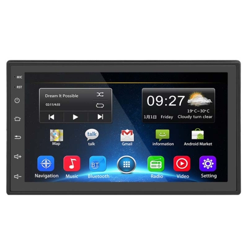 

A2222KT 7 Inch Android Navigation WiFi Version 2+32G GPS Bluetooth 2.5D Screen Car Central Control MP5 Player, Style:Standard