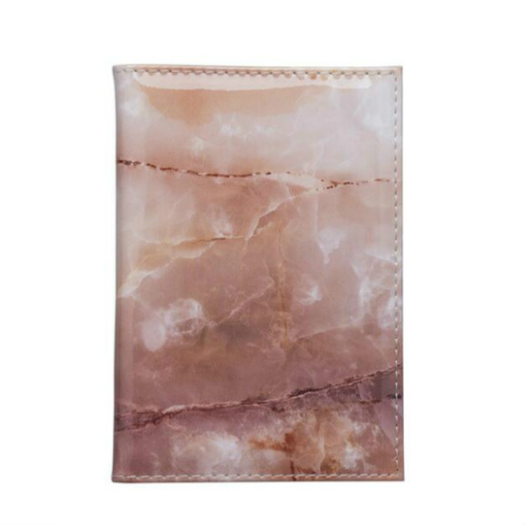 

Colorful Marble Style Waterproof Passport Holder Ticket Holder(Brown)