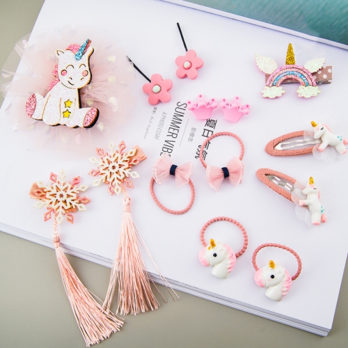 Set di accessori per capelli da bambina Confezione regalo Combinazione di  forcine per bambini Gioielli da ragazza Copricapo Regalo di compleanno