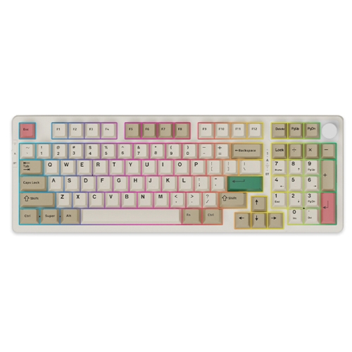 

AJAZZ AK966 96-Key Bluetooth Wireless Three Model Hot Swap RGB Mechanical Keyboard, Jiada Long Little Raccoon Shaft(Brown)