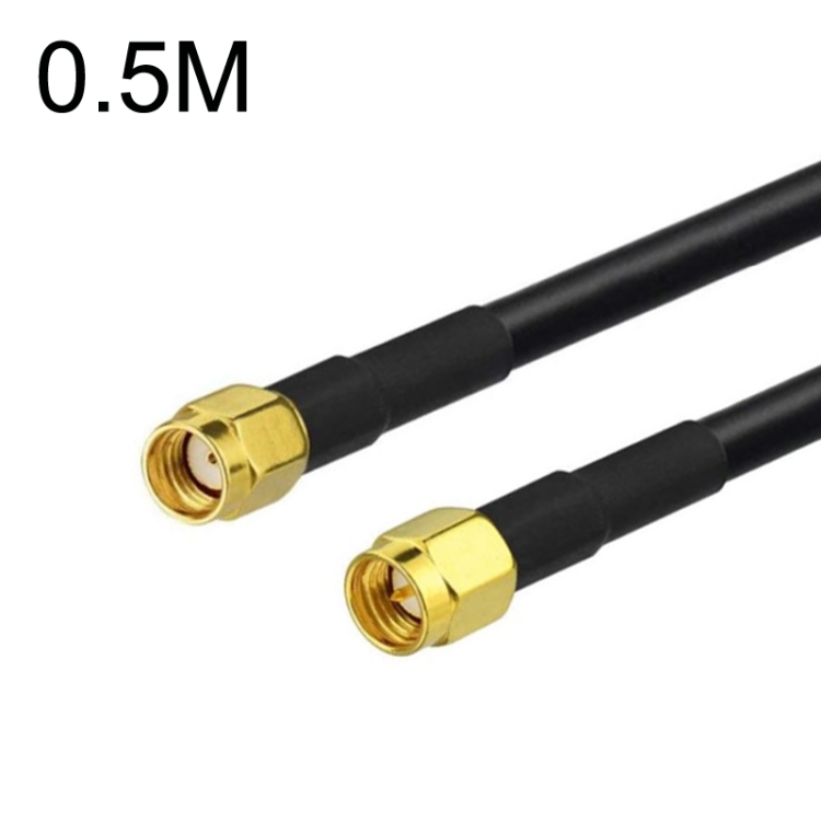 

SMA Male To RP-SMA Male RG58 Coaxial Adapter Cable, Cable Length:0.5m