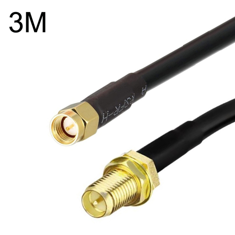 

SMA Male To RP-SMA Female RG58 Coaxial Adapter Cable, Cable Length:3m