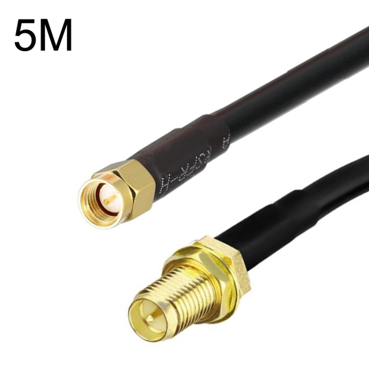 

SMA Male To RP-SMA Female RG58 Coaxial Adapter Cable, Cable Length:5m