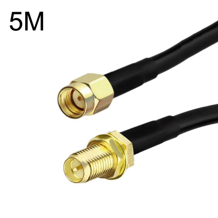 

RP-SMA Male To RP-SMA Female RG58 Coaxial Adapter Cable, Cable Length:5m