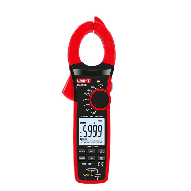 

UNI-T UT205E 1000A 42mm Jaw Size Digital Clamp Meter AC DC Voltage Detector