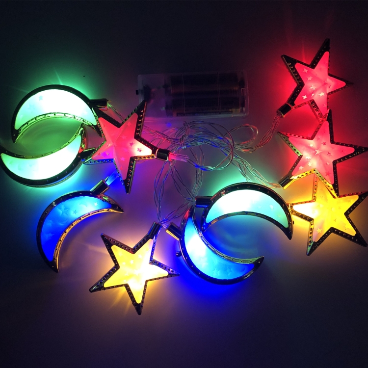 

3m 20 Lights USB Model LED Star Moon Light String Eid Al-Adha Decorative Pendant(Star Moon-Colorful)