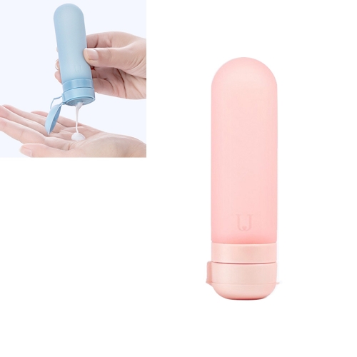 Botella dispensadora de silicona de viaje Loción cosmética de viaje Champú Crema de rocío de baño Producto para el cuidado de la piel Botella pequeña (Rosa)