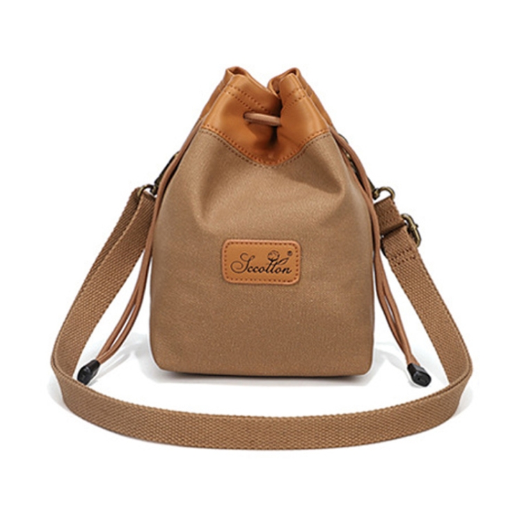 

S.C.COTTON Camera Lens Protection Bag Liner Bag Waterproof Camera Storage Bag, Size: L(Khaki)