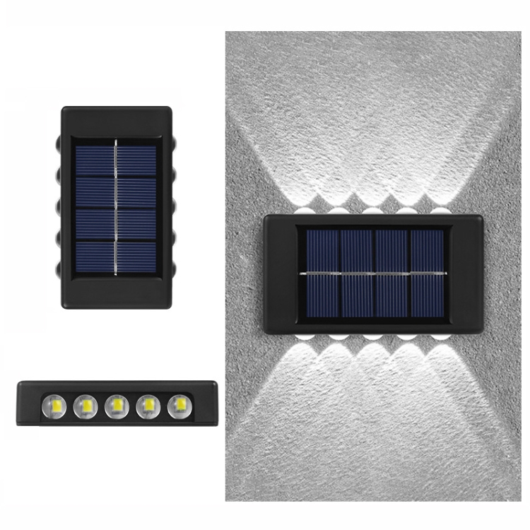 

10LED NiMH Solar Wall Lamp Outdoor Waterproof Up And Down Double-headed Spotlights(White Light)