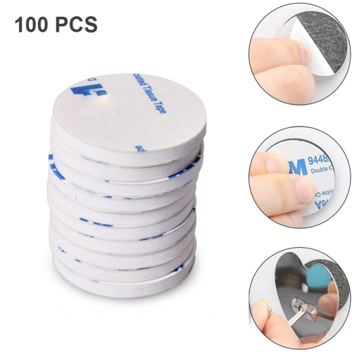 

100 PCS 40x1.5mm Round EVA Foam Double-sided Adhesive Strong High-viscosity Sponge Sticker(Black)