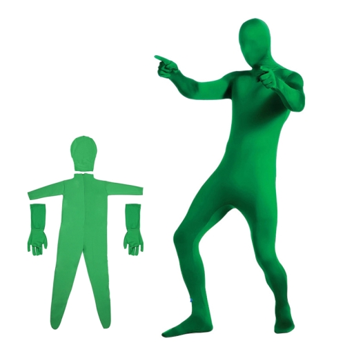 

Photo Stretchy Body Green Screen Suit Video Chroma Key Tight Suit, Size: 180cm(Green Split)