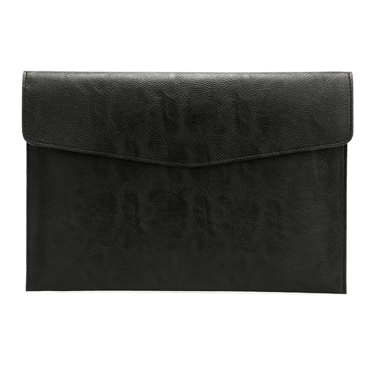 

PU Leather Litchi Pattern Sleeve Case For 14 Inch Laptop, Style: Single Bag ( Black