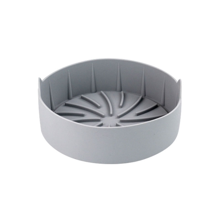 

Air Fryer Silicone Grill Pan Accessories, Size: Round 16 cm(Gray)