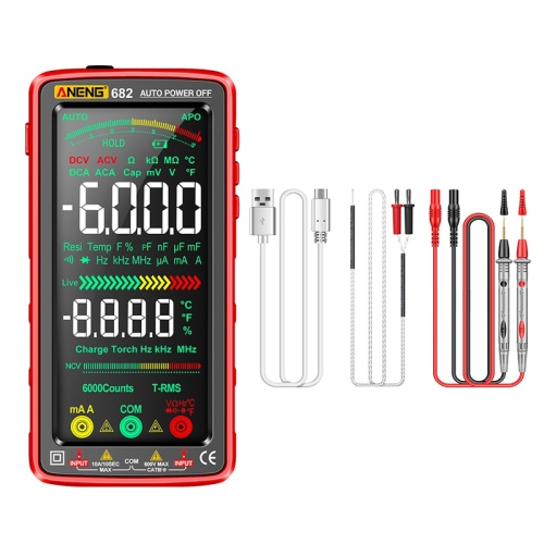 

ANENG 682 Smart VA Reverse Display Automatic Range Rechargeable Multimeter(Red)