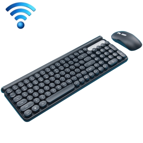 

LANGTU LT400 Silent Office Punk Keycap Wireless Keyboard Mouse Set, Style:Battery Version(Black)